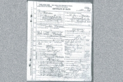 Tucker's death certificate